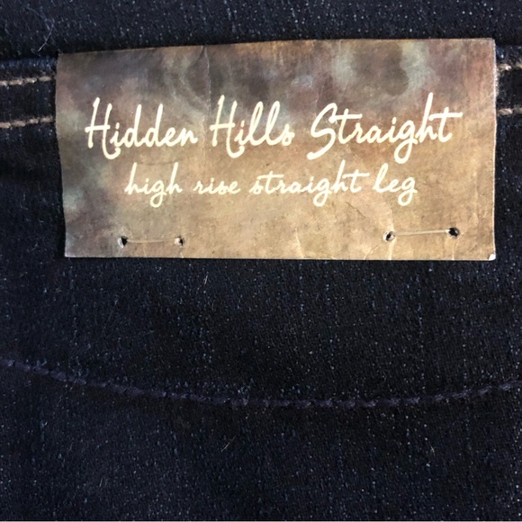 Paige Hidden Hills High Rise Straight leg jeans dark blue minor flaw size 24 - Picture 2 of 16